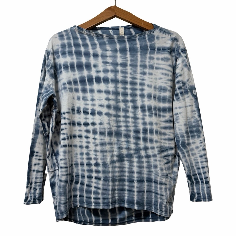 Lululemon Womens Back In Action Long Sleeve Shirt Size 4 Tie Dye Athleisure Gym
